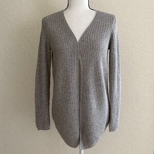 Magaschoni Knit Cardigan S Gray Longline Cashmere Blend